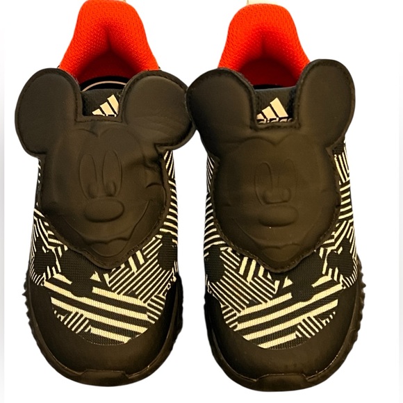 Disney Kids Adidas Mickey Mouse Black and Red Sneakers - Picture 1 of 3